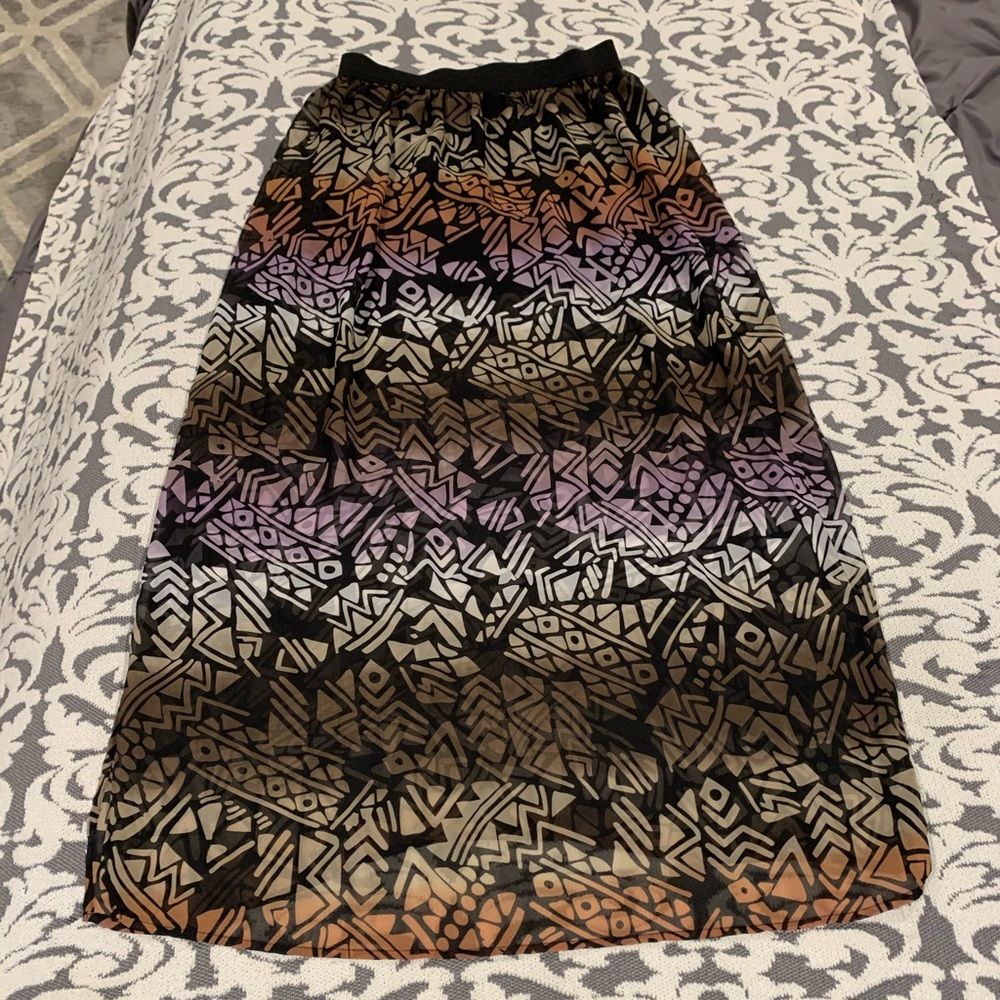 Multi Colored Maci Skirt with built in slip M